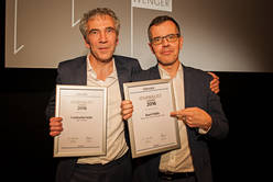Christian Seibt, "Tages-Anzeiger" (Kategorie "Reporter", Platz 1) und Kurt Pelds, Freier Journalist (Kategorie: "Journalist des Jahres", Platz 3)