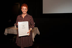 Steffi Buchli ("SRF TV") wurde mit dem 1.Platz in der Kategorie "Sport" geehrt